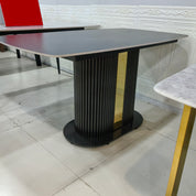 Dining Table Super Crystal Carbon Steel LKD107DTHX | LEUKHOME