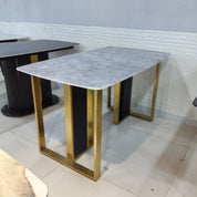 Dining Table Super Crystal Carbon Steel LKD108DTHX | LEUKHOME