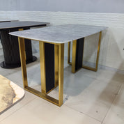 Dining Table Super Crystal Carbon Steel LKD108DTHX | LEUKHOME
