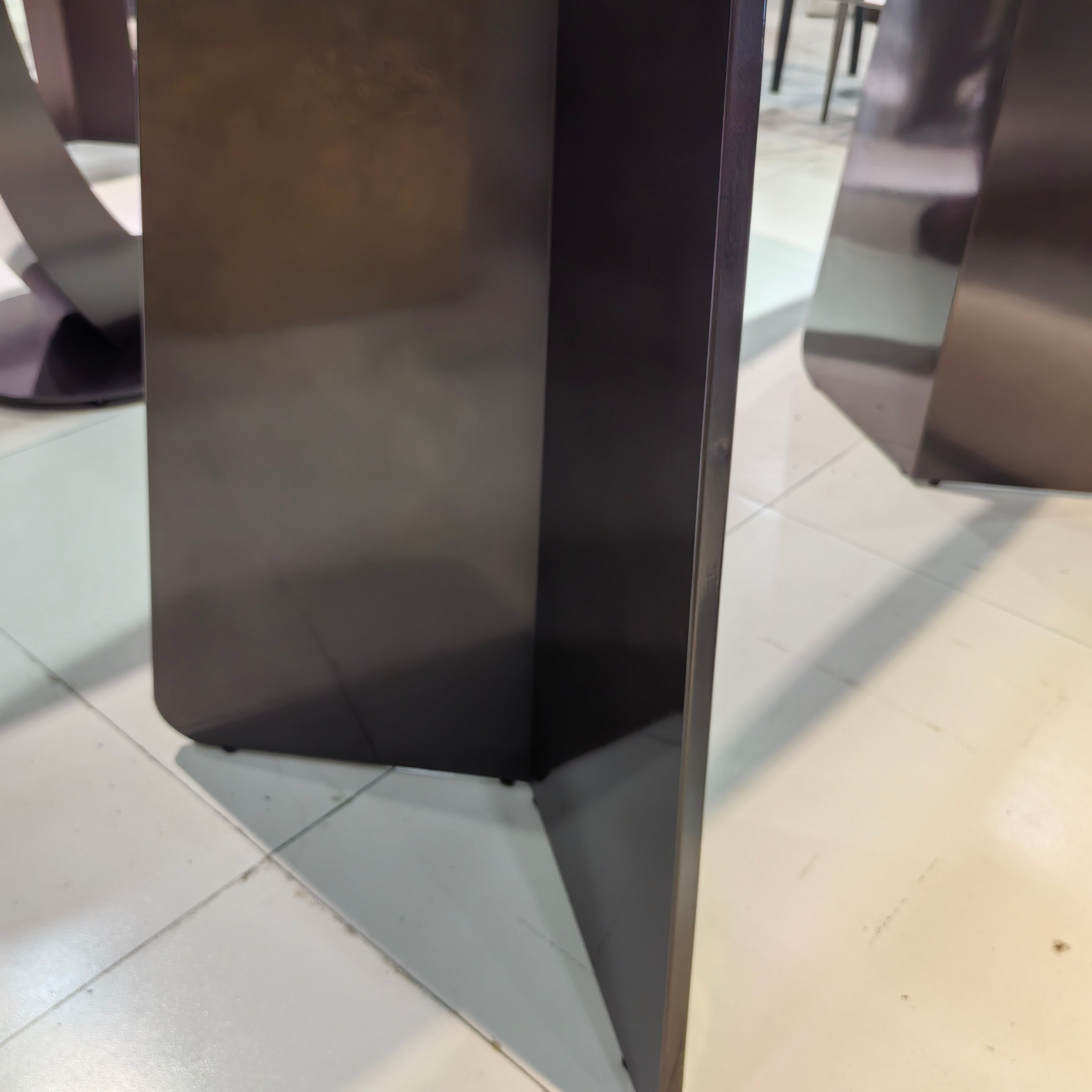 Dining Table Sintered Stone Carbon Steel LKD109DTHX | LEUKHOME