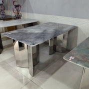 Dining Table Super Crystal Stainless Steel LKD111DTHX | LEUKHOME