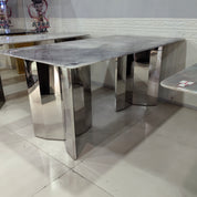 Dining Table Super Crystal Stainless Steel LKD111DTHX | LEUKHOME