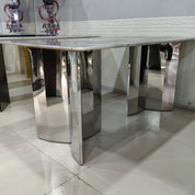 Dining Table Super Crystal Stainless Steel LKD111DTHX | LEUKHOME