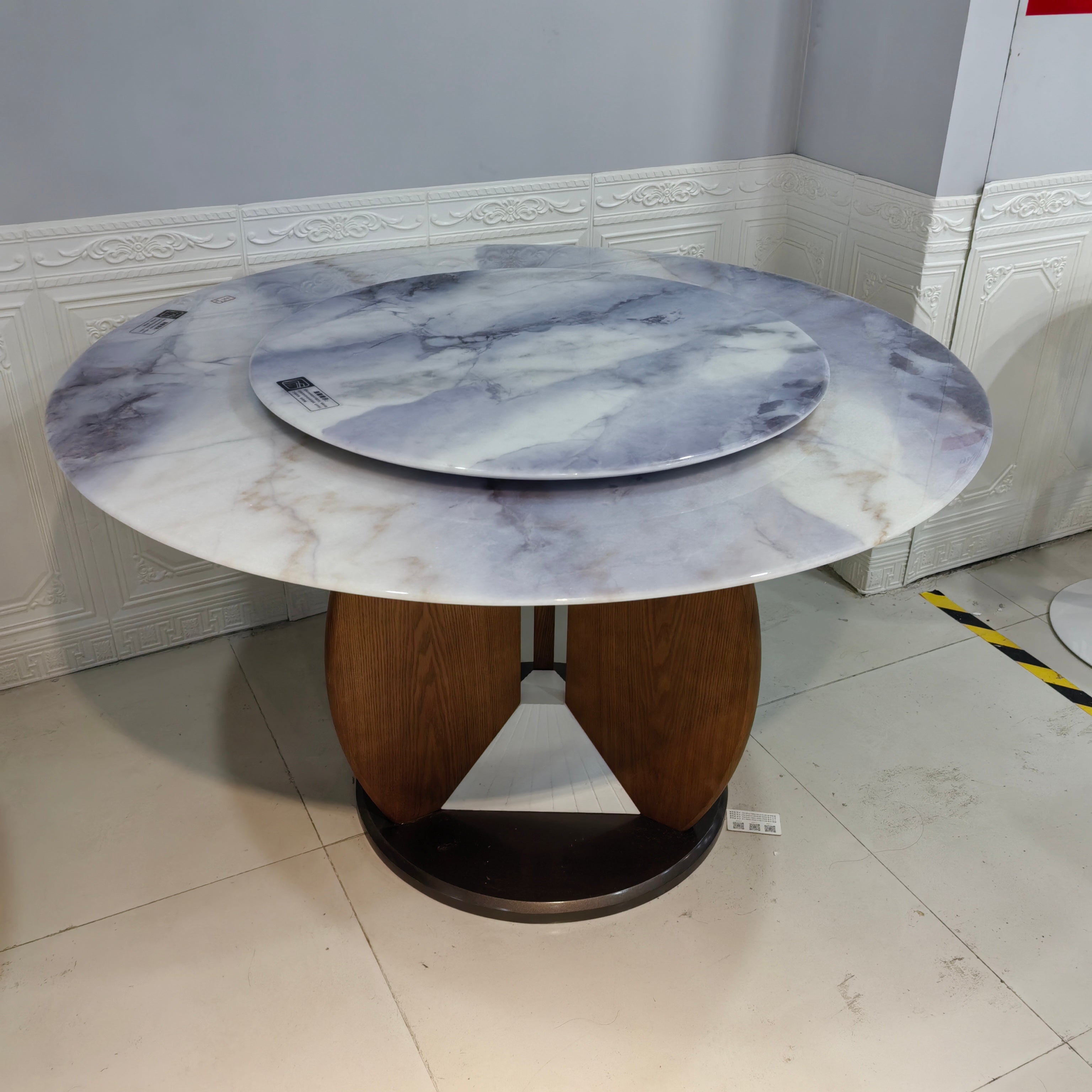Dining Table Super Crystal Solid Wood Stainless Steel LKD113DTHX | LEUKHOME