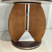 Dining Table Super Crystal Solid Wood Stainless Steel LKD113DTHX | LEUKHOME