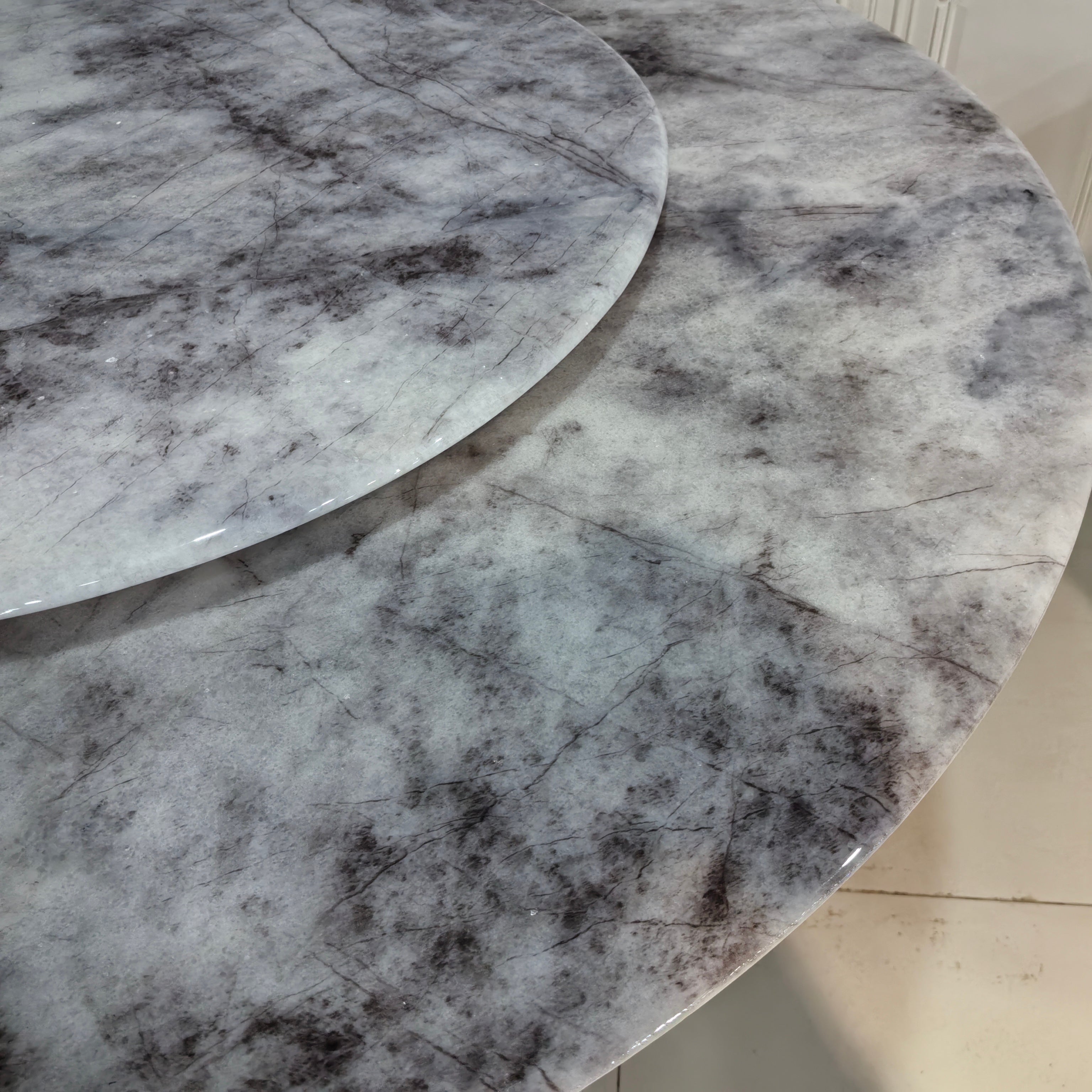 Dining Table Super Crystal Stainless Steel LKD114DTHX | LEUKHOME