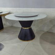Dining Table Sintered Stone Carbon Steel LKD115DTHX | LEUKHOME