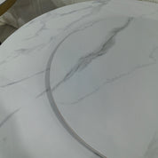 Dining Table Sintered Stone Carbon Steel LKD115DTHX | LEUKHOME