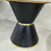 Dining Table Sintered Stone Carbon Steel LKD115DTHX | LEUKHOME