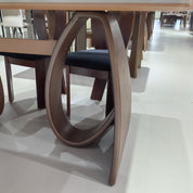 Dining Table Sintered Stone Wood Veneer LKD117DTSHYC | LEUKHOME