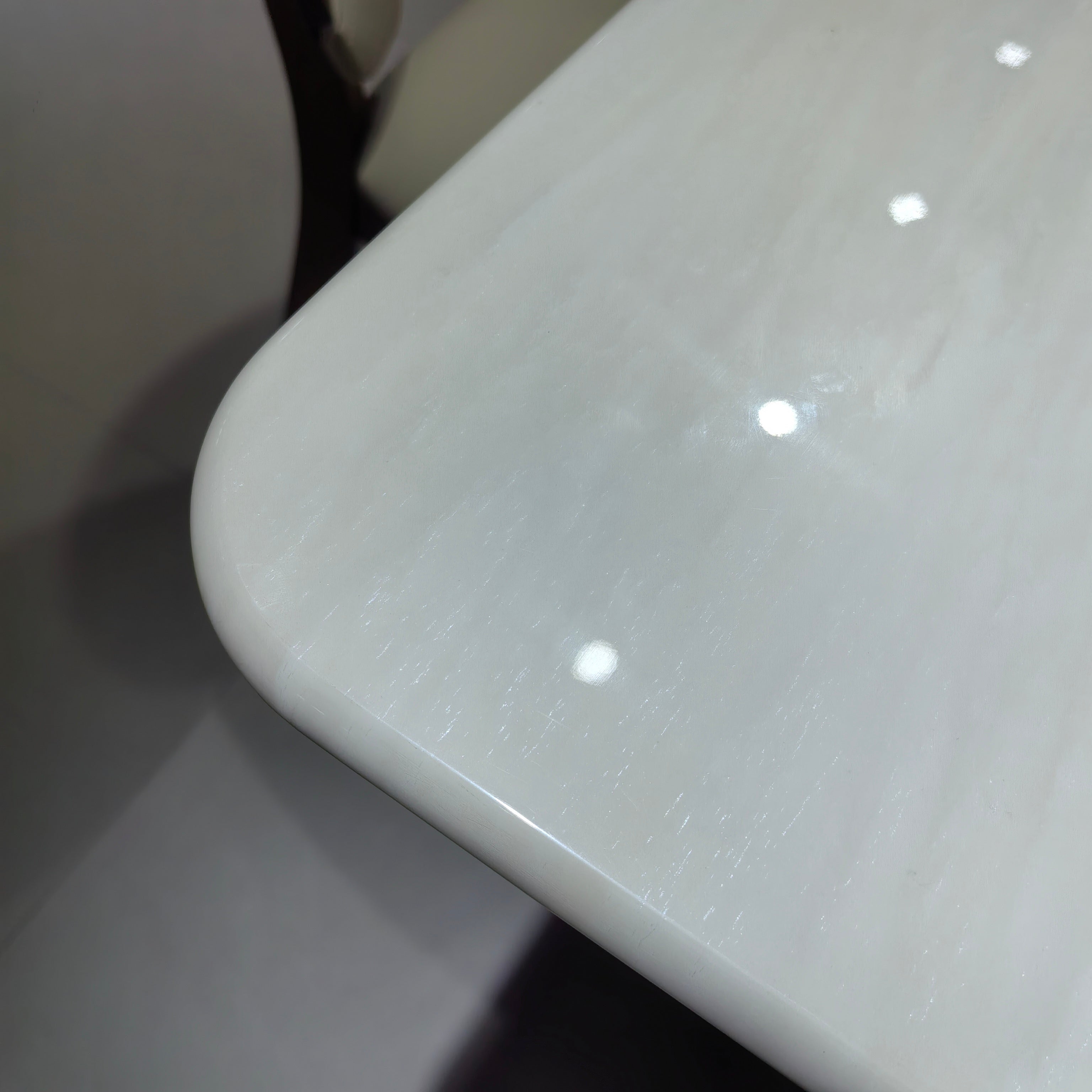 Dining Table Artificial Stone Wood Veneer LKD118DTSHYC | LEUKHOME