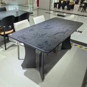 Dining Table Super Crystal Wood Veneer LKD120DTSHYC | LEUKHOME