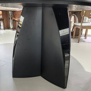 Dining Table Artificial Stone Wood Veneer Stainless Steel LKD123DTSHYC | LEUKHOME