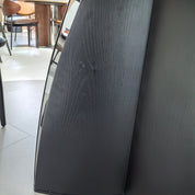 Dining Table Artificial Stone Wood Veneer Stainless Steel LKD123DTSHYC | LEUKHOME