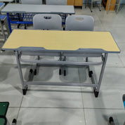 Double Desk and Chair, 1 Set (1 Table+2 Chairs) LKS101DKTSL | LEUKHOME（LK25112101）