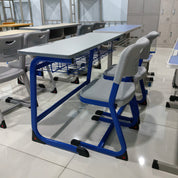 Double Desk and Chair, 1 Set (1 Table+2 Chairs) LKS102DKTSL | LEUKHOME