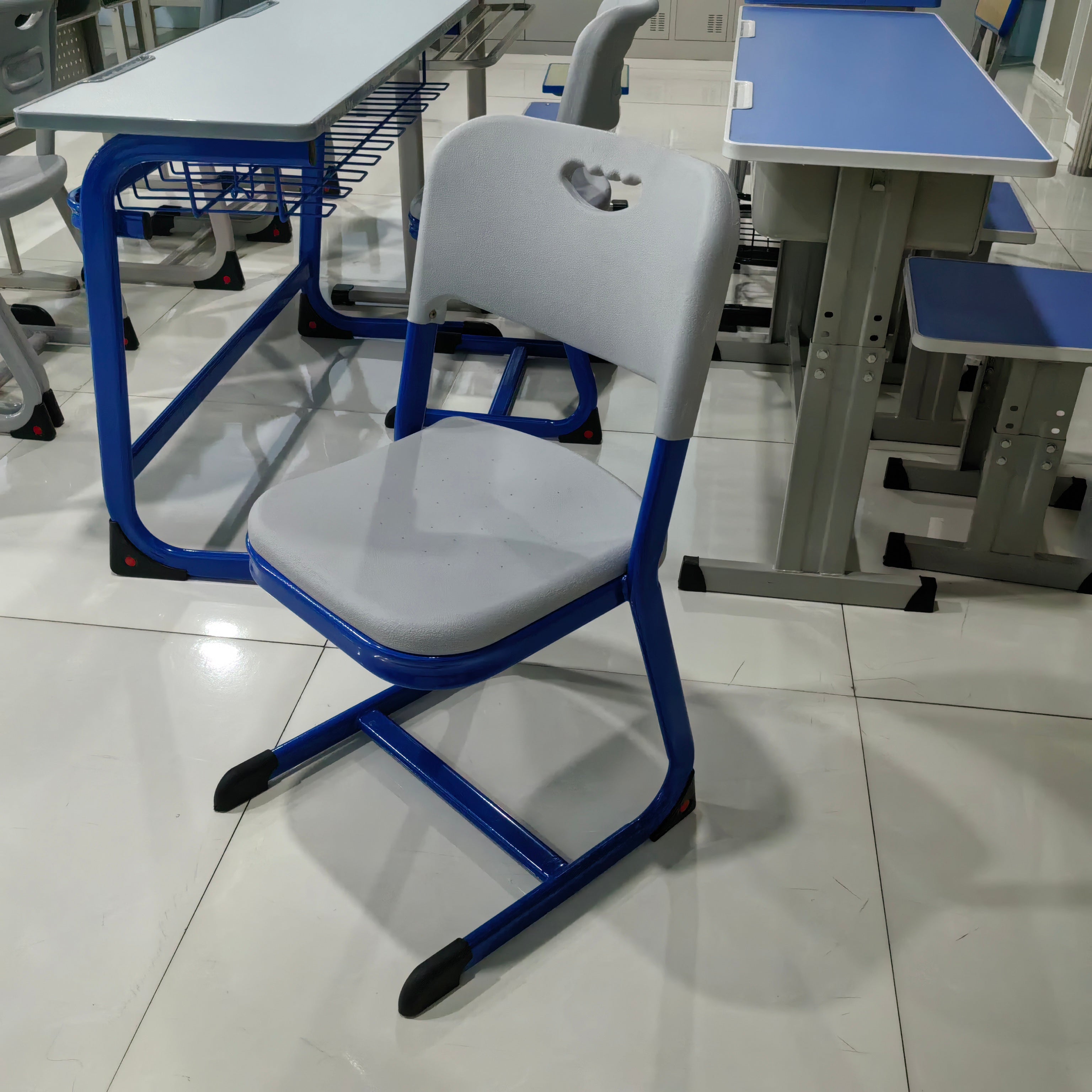 Double Desk and Chair, 1 Set (1 Table+2 Chairs) LKS102DKTSL | LEUKHOME
