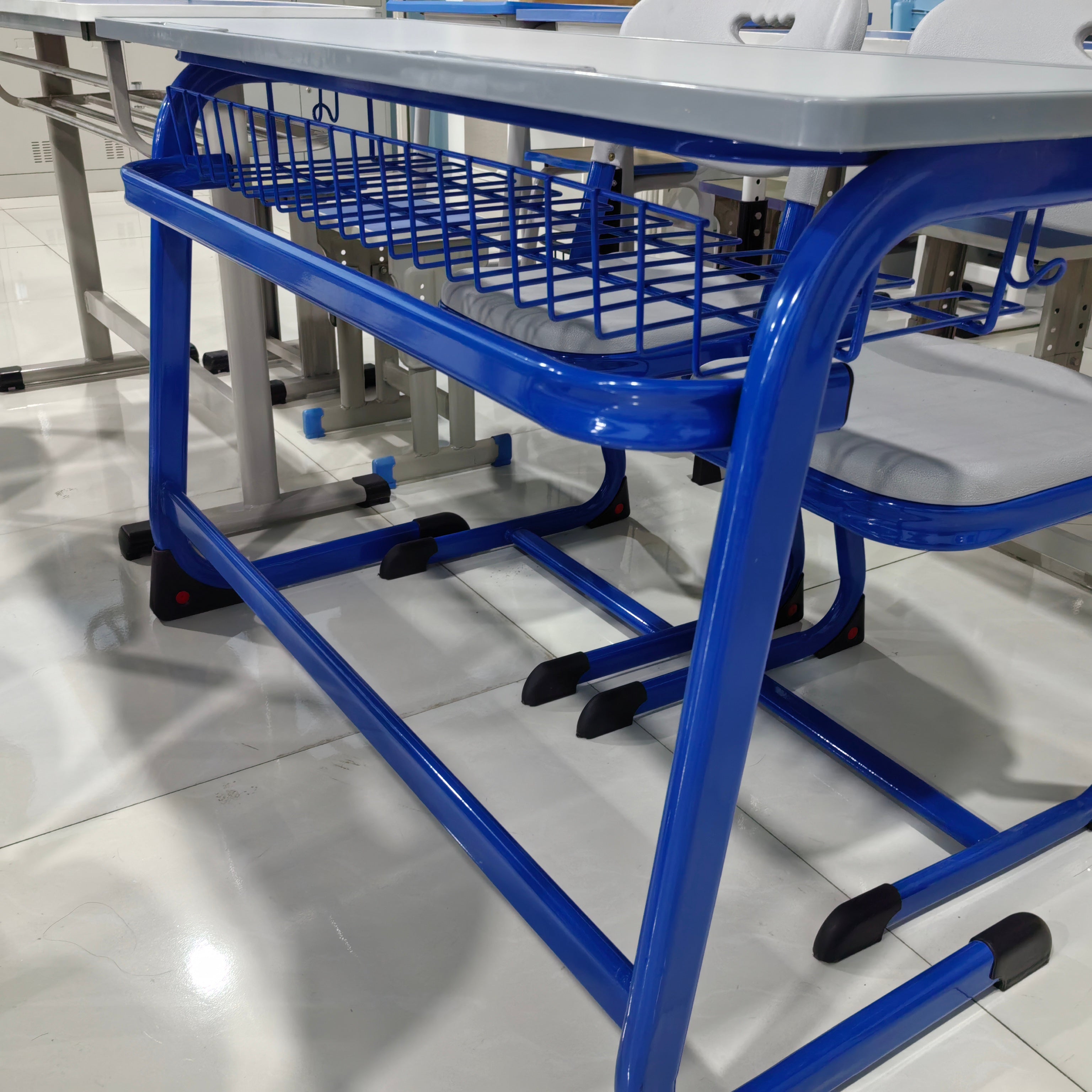 Double Desk and Chair, 1 Set (1 Table+2 Chairs) LKS102DKTSL | LEUKHOME