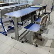 Double Desk and Chair, 1 Set (1 Table+2 Chairs) LKS103DKTSL | LEUKHOME