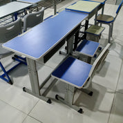 Double Desk and Chair, 1 Set (1 Table+2 Chairs) LKS103DKTSL | LEUKHOME