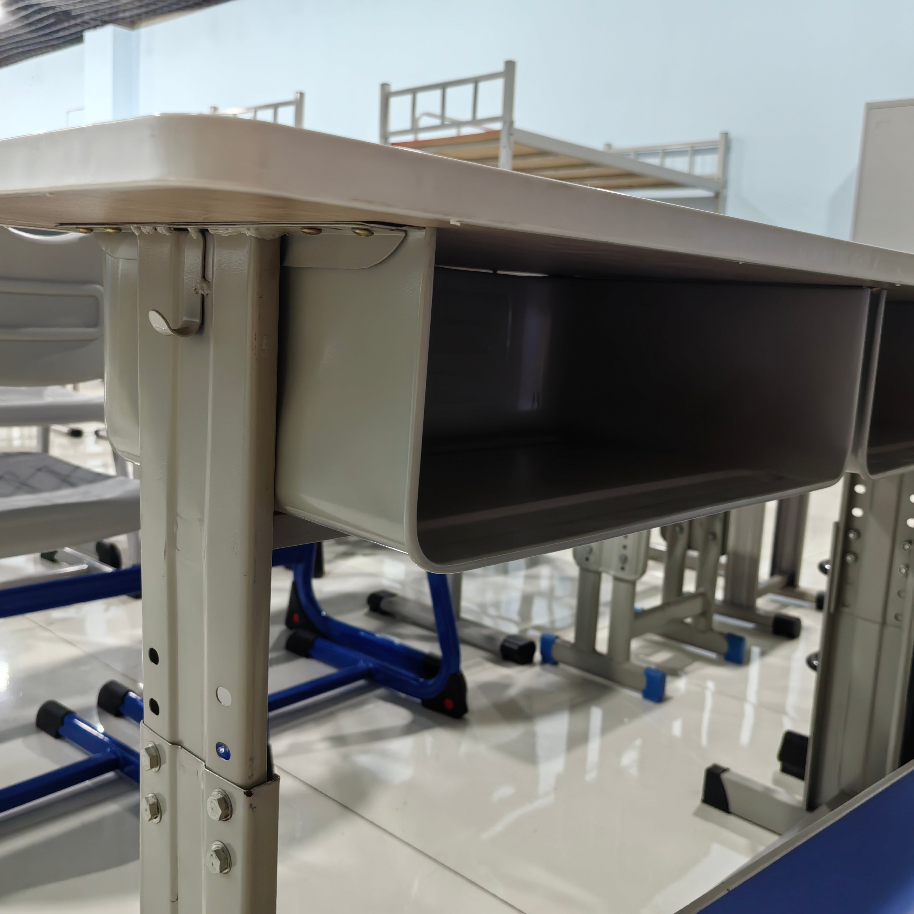 Double Desk and Chair, 1 Set (1 Table+2 Chairs) LKS103DKTSL | LEUKHOME