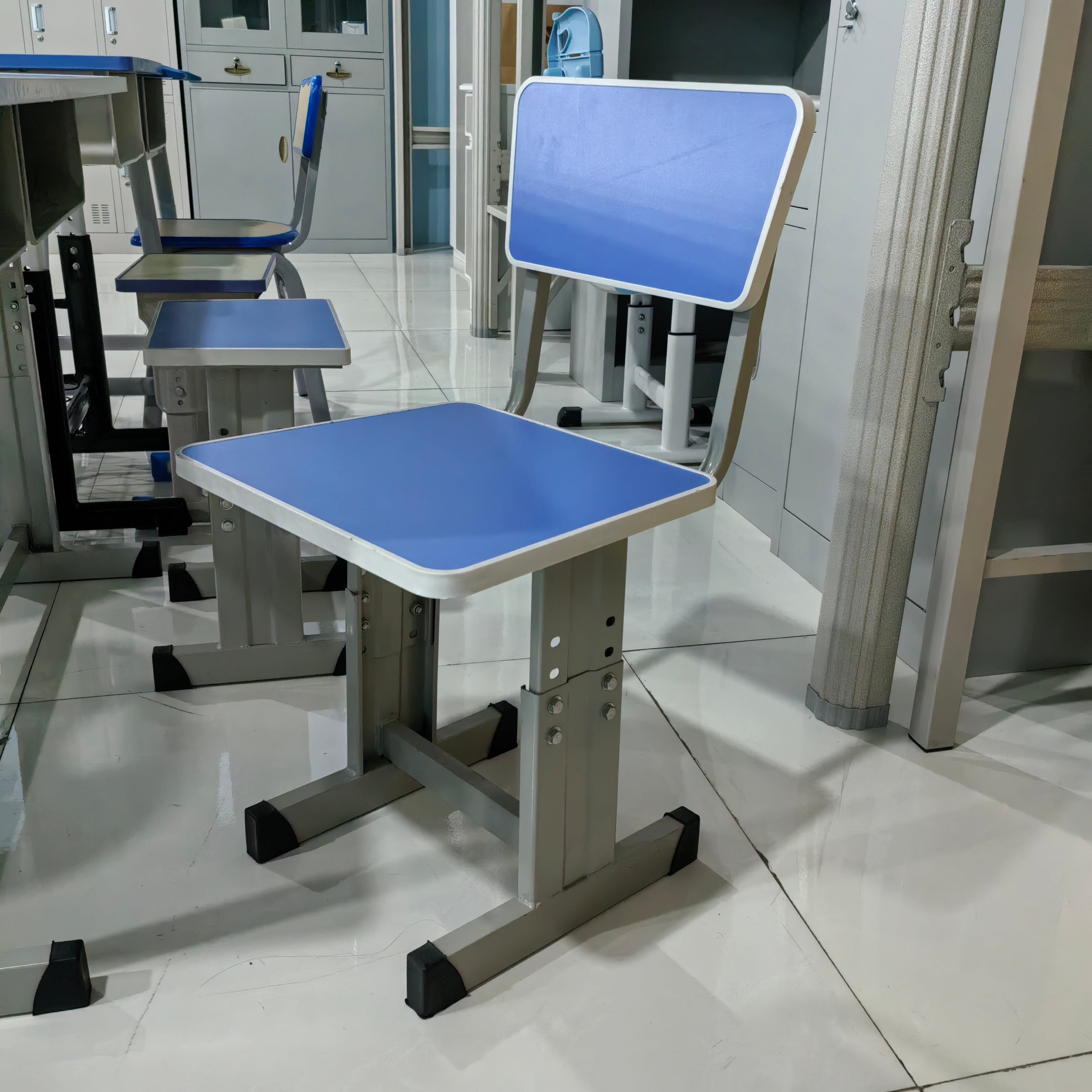 Double Desk and Chair, 1 Set (1 Table+2 Chairs) LKS103DKTSL | LEUKHOME