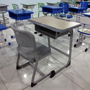 Single Desk and Chair, 2 Sets (2 Tables+2 Chairs) LKS203DKTSL | LEUKHOME
