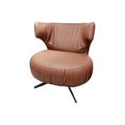 Armchair Brown Leather LKX009ACSY | LEUKHOME