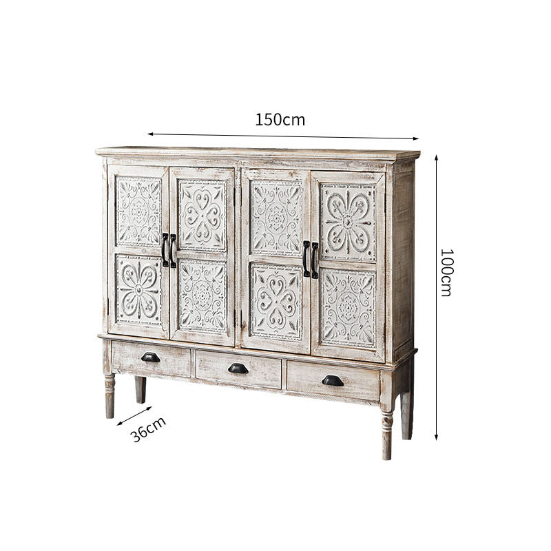 American Retro Solid Wood Entryway Cabinets and Storage Cabinets | LEUKHOME