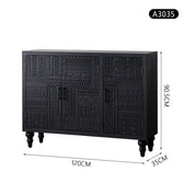 American Solid Wood Carved Dining Sideboard Storage Cabinet | LEUKHOME