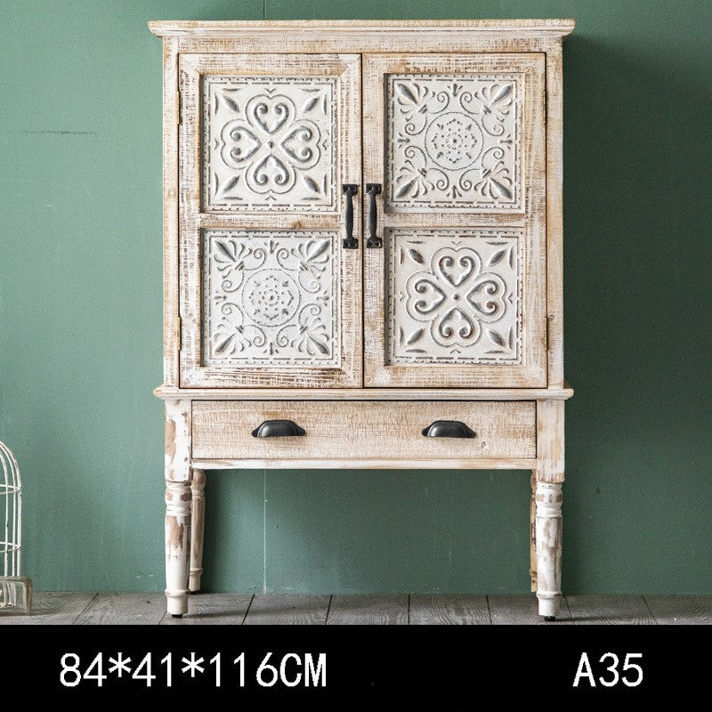 American Retro Solid Wood Entryway Cabinets and Storage Cabinets | LEUKHOME