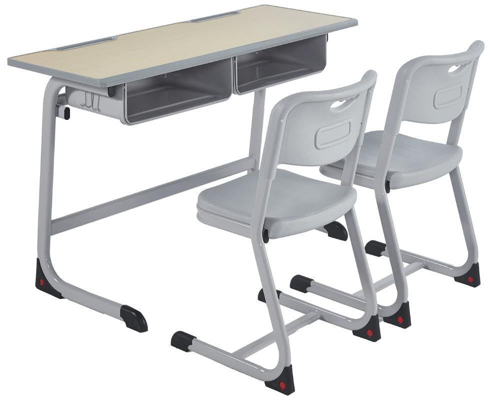Double Desk and Chair, 1 Set (1 Table+2 Chairs) LKS101DKTSL | LEUKHOME（LK25112101）