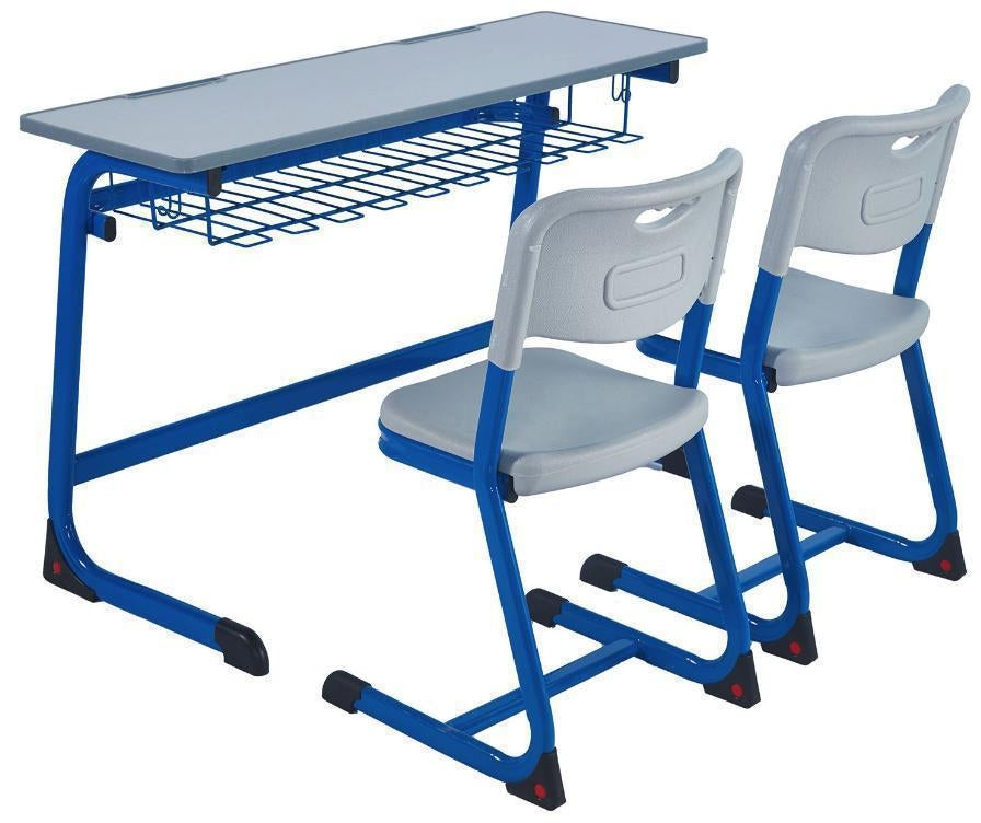 Double Desk and Chair, 1 Set (1 Table+2 Chairs) LKS102DKTSL | LEUKHOME