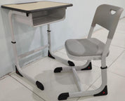 Single Desk and Chair, 2 Sets (2 Tables+2 Chairs) LKS207DKTSL | LEUKHOME
