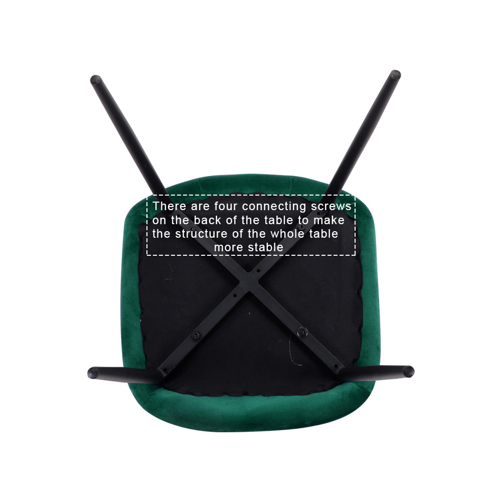 Dining Chairs Set of 4 Velvet/Green AWS024UK | LEUKHOUSE