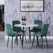 Round Marble Dining Table 90x90cm AWS135UK | LEUKHOUSE