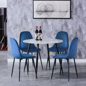 Round Marble Dining Table 90x90cm AWS135UK | LEUKHOUSE