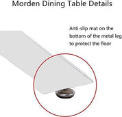 Round Dining Table 100x100cm Glass/Silver AWS022UK | LEUKHOUSE