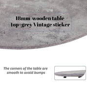 Rectangular Dining Table 120x80cm Grey/Black AWS021UK | LEUKHOUSE