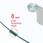 Runder Esstisch Glas Moderner Küchentisch Runder Glastisch Esszimmertische für Esszimmer Wohnzimmer Küche, Silber 80cm DE | LEUKHOUSE
