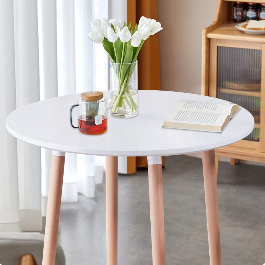 Esstisch Rund Holz Moderner Küchentisch Weiß Runder Tisch Klein für Esszimmer Wohnzimmer DE | LEUKHOUSE