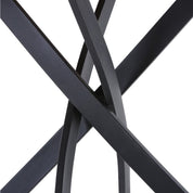 Rectangular Dining Table 120x80cm Grey/Black AWS021UK | LEUKHOUSE