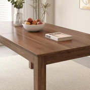 Esstisch Küchentisch 160 x 80cm Esszimmertische aus Holz Rechteckiger Tischbeine Industrial Style Holztisch Küchentisch Tisch küche für 4-6 Personen, Walnuss DE | LEUKHOUSE