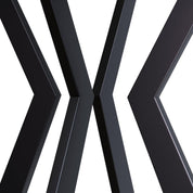 Glas Esstisch Rechteck Küchentisch mit Schwarzen Metallbeinen Moderner Industrieller Esstisch 110cm DE | LEUKHOUSE