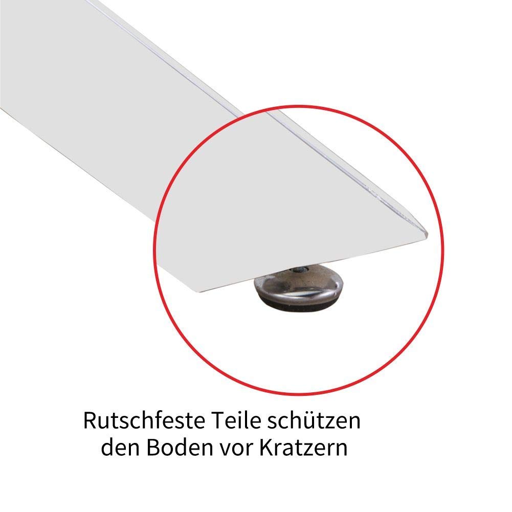 Runder Esstisch Glas Moderner Küchentisch Runder Glastisch Esszimmertische für Esszimmer Wohnzimmer Küche, Silber 80cm DE | LEUKHOUSE