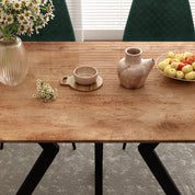 Esstisch Holz, Küchentisch 110x70cm, Holztisch Rechteckiger für Küche Esszimmertisch Tich mit Metallbeinen Wohnzimmer oder Büro DE | LEUKHOUSE