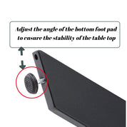 Rectangular Dining Table 120x80cm Grey/Black AWS021UK | LEUKHOUSE