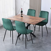 Rectangular Dining Table 120x80cm Wooden/Black AWS021UK | LEUKHOUSE