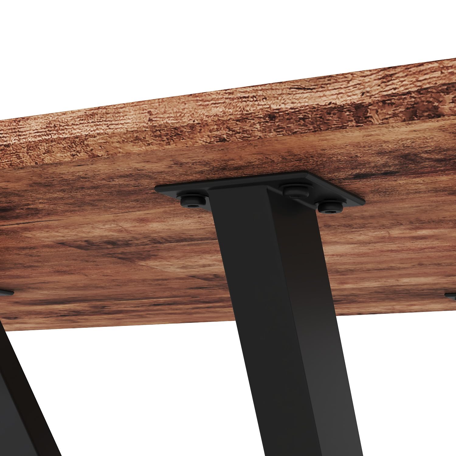 Esstisch Holz, Küchentisch 110x70cm, Holztisch Rechteckiger für Küche Esszimmertisch Tich mit Metallbeinen Wohnzimmer oder Büro DE | LEUKHOUSE