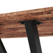 Esstisch Holz, Küchentisch 110x70cm, Holztisch Rechteckiger für Küche Esszimmertisch Tich mit Metallbeinen Wohnzimmer oder Büro DE | LEUKHOUSE